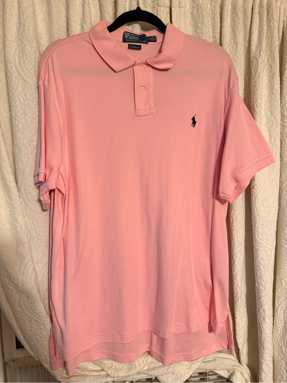 Ralph Lauren Men’s Pink Polo with Navy Pony